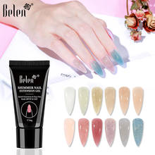 Belen 30g Jelly Poly Nail Glossy Shimmer Extension Acrylic Nails Transparent Crystal Coumuflage Clear Poly Extension Nail Gel 2024 - buy cheap