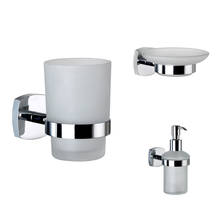 Toothpaster Hotel Accessories Toothbrush Holder Home Glass Cup Round Stainless Steel Toilet Wall Mounted Bathroom Organizer 2024 - buy cheap