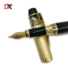 Yushun Fountain Pen Ink pen Meduim Nib Golden and Black Color Business office supplies 2024 - buy cheap