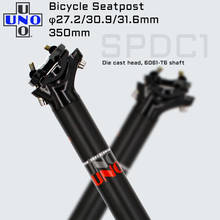 UNO-tija de sillín para bicicleta de montaña, tubo de asiento de aluminio ultraligero, 27,2/30,9/31,6mm x 350mm 2024 - compra barato