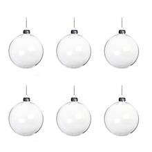 6Pcs 8cm DIY Christmas Tree Hanging Ball Transparent Acrylic Ball Clear Plastic Fillable Ball Ornament 2024 - buy cheap