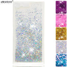 Caso cabido para sony xperia xz premium bling glitter dinâmico areia movediça líquido capa completa g8142 g8141 casos de telefone de silicone macio 2024 - compre barato