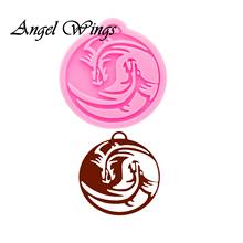Flying dragon Keychain Silicone Molds DIY Necklace Jewelry Shiny Epoxy Resin Mould Custom Wholesale DY0615 2024 - buy cheap