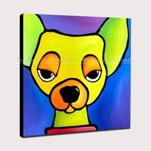 Arthyx Hand Painted Abstract Dog Animals Oil Paintings On Canvas Pop Art Wall Pictures For Living Room Home Decoration Best Gift 2024 - buy cheap