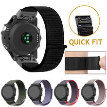 22mm/26mm tecido náilon esporte relógio banda para garmin fenix5x fenix3 pulseira de pulso para garmin fenix5 abordagem s60 pulseira de relógio 2024 - compre barato