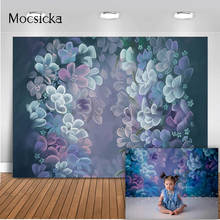 Newborn baby floral backdrop children kids birthday portrait photo background studio oil painting flowers decorations photocall 2024 - buy cheap