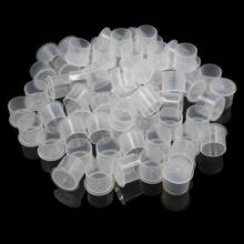 1000Pcs 11mm 14mm 17mm 20mm Plastic Microblading Makeup Tattoo Ink Cups With Base  Pigment Ink Caps Tattoo Accessories Supply 2024 - buy cheap