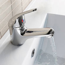 Bathroom Basin Sink Faucet Mono Brass Water Tap Hot Cold Water Mixer Chrome Finished Single Handle Taps 2024 - buy cheap
