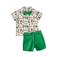 1-6Years  Summer Toddler Baby Boy Kid Dinosaur T-shirt Short Pants Outfits Clothes Set 2024 - buy cheap