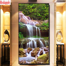 Full Round Drill Landscape Waterfall painting DIY Diamond Painting mosaic 3D Embroidery Cross Stitch 5D square large Home Decor 2024 - buy cheap