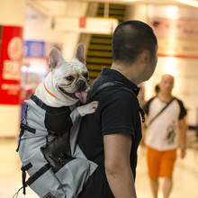 Bolsa de transporte transpirable para perros grandes, mochila ajustable de viaje para perros grandes, Golden Retriever, Bulldog, MJ 2024 - compra barato