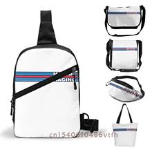 Bolsa de pecho funcional para hombre y mujer, riñonera de color negro con cinturón, monedero a la cadera, tipo bandolera bolso de hombro, Martini Racing(2) 2024 - compra barato