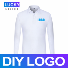 Men's Long-Sleeved Blouse Polo Shirt Custom Printed Embroidery Logo Business Casual Comfortable Lapel Overalls Lucky Custom 3Xl 2024 - buy cheap