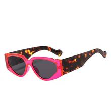 Винтажные мужские летние солнцезащитные очки для путешествий женские яркие цвета Модные леопардовые очки с толстой оправой женские UV400 квадратные оттенки кошачий глаз 2024 - купить недорого