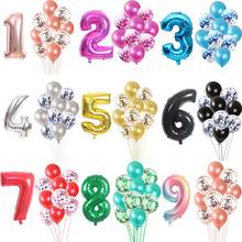 11pcs/set Big Size 40 inch Number Digital Foil Balloons Confetti pearl latex Air Balloon Birthday Party Decoration Baby Shower 2024 - buy cheap