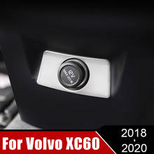Для Volvo XC60 2018 2019 2020 нержавеющая сталь автомобильная задняя сигарета Iighter панель декоративные наклейки крышка аксессуары для интерьера 2024 - купить недорого