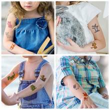 Cartoon Animals Children Temporary Tattoo Sticker Waterproof Fashion Fake Body Art Tattoos Kids Face 2024 - buy cheap