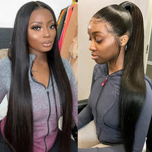 36Inch Long Brazilian Straight Closure Wig 100% Virgin Human Hair Wigs For Black Women Human Hair Wigs Bone Straight 150 Density 2024 - buy cheap