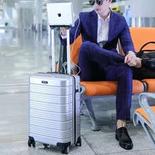Многофункциональная тележка для багажа большой вести бизнес масштабных дорожных чемоданов, прочный практичный usb интерфейс зарядки сумка для багажа 2024 - купить недорого