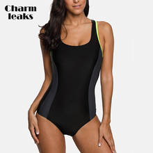 Charmleaks-bañador de una pieza para mujer, traje de baño deportivo, ropa de playa con espalda cruzada, Body 2024 - compra barato