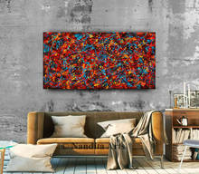 Jackson Pollock Style Colorful Original Artwork Paintings on Canvas Art classic oil paintings Living room deco art wall art abst 2024 - buy cheap