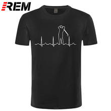 REM  T-Shirt's Golfer Heartbeat - Love Golfers Heartbeat Dad Premium s T-Shirt Short Sleeves Cotton T Shirt Tee 2024 - buy cheap