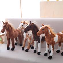 Kids Soft Plush Toy 3D Simulation Horse Animal Plush Stuffed Doll Kids Toy Room Decor Photo Props 2024 - buy cheap