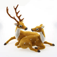 15/20/25cm 1pc Xmas Elk Plush Simulation Deer New Year Christmas Ornaments For Decorations Home Christmas Gift navidad 2024 - buy cheap
