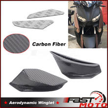 Carbon Fiber Black Red Aero Dynamic Winglets Front Fairing Downforce Wing Kit for MV Agusta Scooter Supersport Sport Bike ZX CBR 2024 - buy cheap