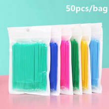 GUOXI 50Pcs/Bag Disposable Eyelash Cotton Swab Micro Brush Eyelashes Extension Individual Brush For Eyelash Extension Tools 2024 - buy cheap