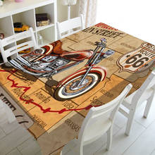 Cool Route 66 Map Home Decor American Vintage Poster Old Car Tablecloths for Rectangle Tables Square Table Cover Waterproof Gift 2024 - buy cheap