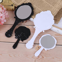 1 Pcs Vintage Cosmetic Makeup Mirror Hand Hold Oval Round Mirror Classical Rose Style Mirror Beauty Make Up Tool Mini Portable 2024 - buy cheap