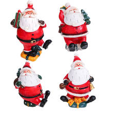 4 шт Санта Клаус, Керамическая кукла, орнамент, эмаль, Рождественский кулон, для пожилых людей, украшение для дома, вечерние украшения, идеальный подарок для друзей 2024 - купить недорого
