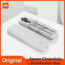 Xiaomi FIVE Portable Spoon Chopsticks Disinfection Box UV Sterilization Rechargeable For Travel Daily Home Office 2024 - buy cheap