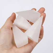 1pcs pyramid selenite chakra natural stones home decoration white crystal quartz healing energy stones 2024 - buy cheap