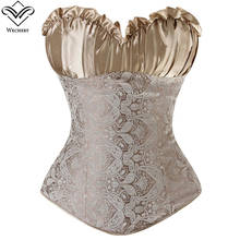 Weincubatório corselet vintage de cetim, top com zíper, corpete feminino, sem alças, sexy, plus size 6xl, lingerie 2024 - compre barato