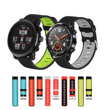 Ремешок силиконовый для часов Amazfit GTR 47 мм, браслет для Xiaomi Amazfit Pace 1 / 2 Stratos, Huawei Watch GT 2, 22 мм 2024 - купить недорого