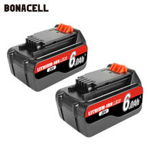 Bonacell 18V/20V 6000mAh Li-ion Rechargeable Battery Power Tool Replacement Battery for BLACK & DECKER LB20 LBX20 LBXR20 L50 2024 - buy cheap