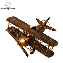 Strongwell-figuras en miniatura de avión de hierro Vintage, modelo de avión desmontable creativo, decoración del hogar, artesanía de avión de Metal Retro 2024 - compra barato