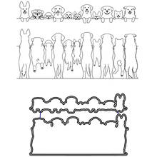 Dog Cutting Dies And Clear Stamps For DIY Scrapbooking Card Making Silicone Stamps Fun Decoration Supplies 2024 - buy cheap