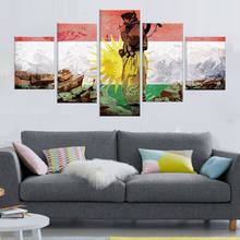 Kurdistan Flag HD Canvas 5 Pieces Printing Wall Art Pictures For Living Room Home Decor Bedroom Abstract 2024 - buy cheap