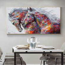 Animal Art Two Running Horses Canvas Painting Wall Art Pictures for Living Room Modern Abstract Art Prints Posters Home Decor 2024 - buy cheap
