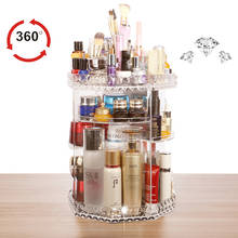 Caixa de armazenamento de cosméticos acrílico transparente, faça você mesmo, rotação 360 graus, multifuncional, destacável, maquiagem, organizador de beleza 2024 - compre barato