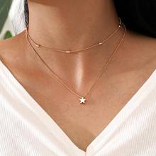 Bohemian Gold Color Beads Chain Star Choker Necklace For Women Bohe Layered Necklaces Jewelry 2024 - buy cheap