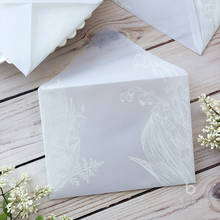 20 шт./компл. цветная бумага конверт полупрозрачные листья растительный узор конверт для открытки подарки вечерние свадебные 14x19 см 2024 - купить недорого