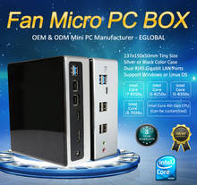 Eglobal-ordenador con ventilador para videojuegos, mini pc con procesador Intel Core i5-8250U DDR4, 32GB, DP HD, LAN dual, tarjeta SD, tipo C 2024 - compra barato