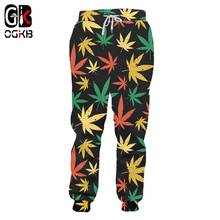 OGKB Fashion Weeds Pants Unisex 3D Smoking Leaf Print Casual Loose Trousers Streetwear Hip Hop Active Sports Joggers Sweatpants 2024 - buy cheap