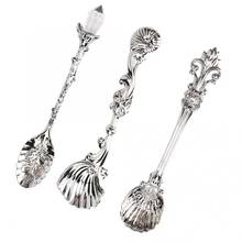 Stainless Steel Coffee Vintage Carved Dessert Spoon Anti-scald Ice Cream Tea Spoon Drinking Tool Kitchen Gadget Tableware 2024 - buy cheap