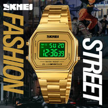 Fashion Stainless Steel Strap Watches Men's Digital Watch Luxury Chronograph Luminous Alarm Clock Top Brand SKMEI Wristwatch Men 2024 - buy cheap