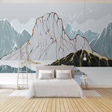 Papel de parede arte moderna, linhas abstratas, tinta, paisagem, decoração, sala de estar, quarto, pintura de parede, pano de parede 3d 2024 - compre barato